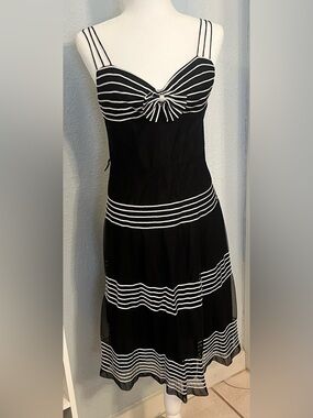 Betsey Johnson Black Dress with White Trim